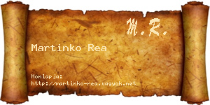 Martinko Rea névjegykártya